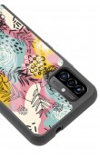 P13 Blue Max Pro Lite 2022 Retro Çizgi Çiçek Tasarımlı Glossy Telefon Kılıfı