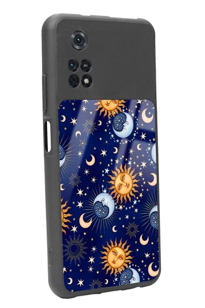 Poco M4 Pro Ay Güneş Pijama Tasarımlı Glossy Telefon Kılıfı