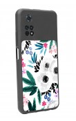 Poco M4 Pro Beyaz Çiçek Tasarımlı Glossy Telefon Kılıfı