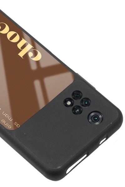 Poco M4 Pro Choclate Tasarımlı Glossy Telefon Kılıfı