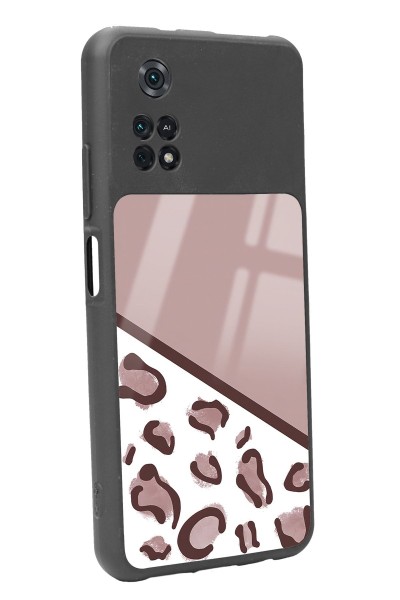 Poco M4 Pro Kahve Leopar Tasarımlı Glossy Telefon Kılıfı