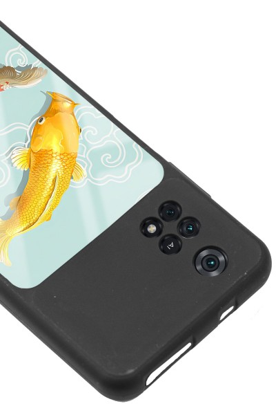 Poco M4 Pro Koi Balığı Tasarımlı Glossy Telefon Kılıfı