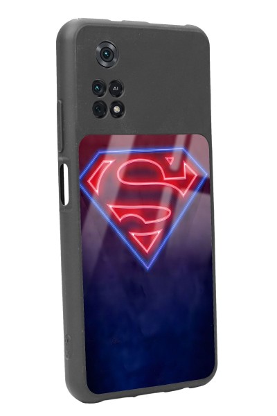 Poco M4 Pro Neon Superman Tasarımlı Glossy Telefon Kılıfı