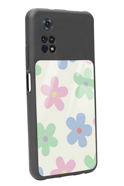 Poco M4 Pro Nude Çiçek Tasarımlı Glossy Telefon Kılıfı