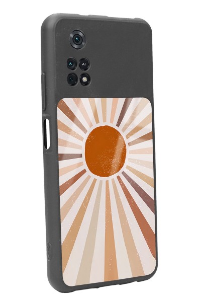 Poco M4 Pro Retro Güneş Tasarımlı Glossy Telefon Kılıfı