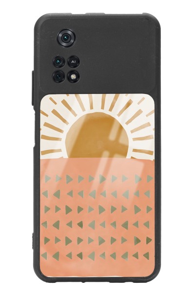 Poco M4 Pro Suluboya Güneş Tasarımlı Glossy Telefon Kılıfı