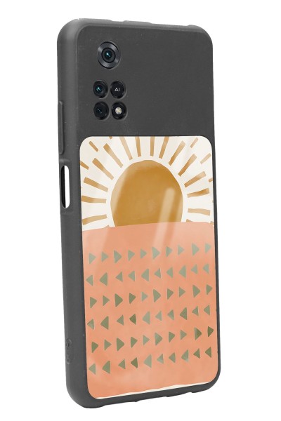 Poco M4 Pro Suluboya Güneş Tasarımlı Glossy Telefon Kılıfı