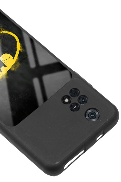 Poco M4 Pro Yellow Batman Tasarımlı Glossy Telefon Kılıfı