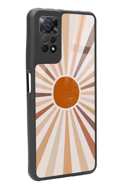 Redmi Note 12 Pro 4g Uyumlu Retro Güneş Tasarımlı Glossy Telefon Kılıfı