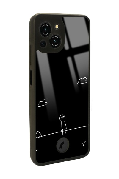 Reeder S23 Pro Max Doodle Casper Tasarımlı Glossy Telefon Kılıfı