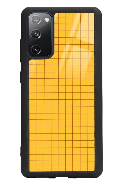 S20 Fe uyumlu Plaid Tasarımlı Glossy Telefon Kılıfı