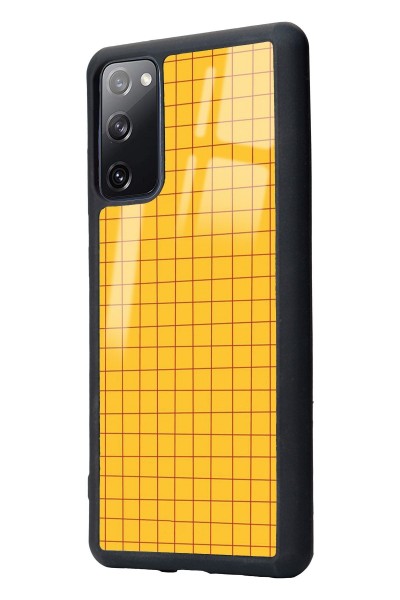 S20 Fe uyumlu Plaid Tasarımlı Glossy Telefon Kılıfı