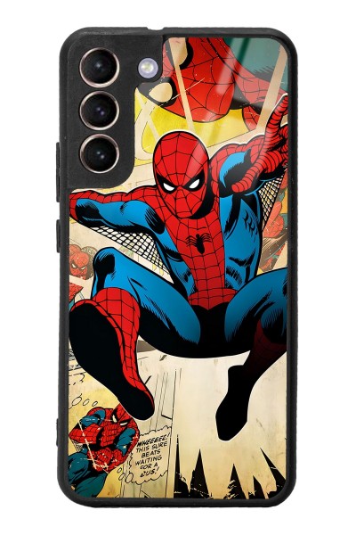 S22 Plus Uyumlu Spider-Man Örümcek Adam Tasarımlı Glossy Telefon Kılıfı