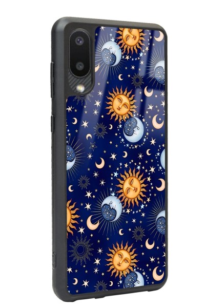 Samsung A-02 Ay Güneş Pijama Tasarımlı Glossy Telefon Kılıfı