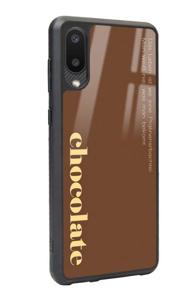 Samsung A-02 Choclate Tasarımlı Glossy Telefon Kılıfı