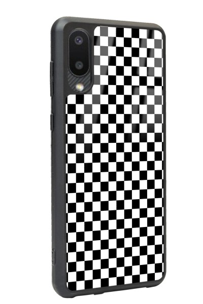 Samsung A-02 Damalı Tasarımlı Glossy Telefon Kılıfı