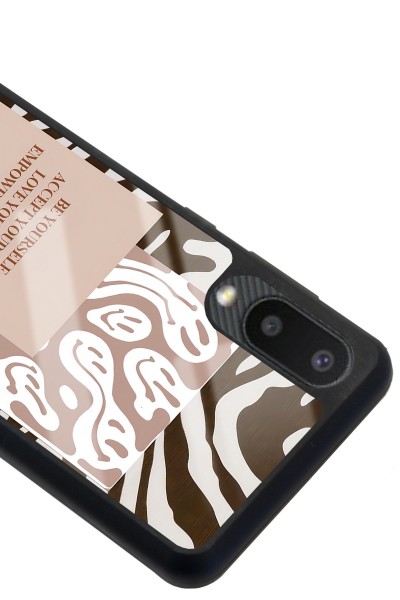 Samsung A-02 Emoji Zebra Tasarımlı Glossy Telefon Kılıfı