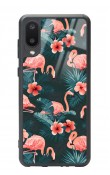 Samsung A-02 Flamingo Leaf Tasarımlı Glossy Telefon Kılıfı