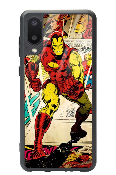 Samsung A-02 Iron Man Demir Adam Tasarımlı Glossy Telefon Kılıfı