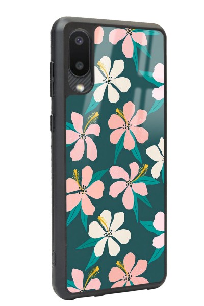 Samsung A-02 Leaf Flovers Tasarımlı Glossy Telefon Kılıfı