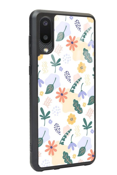 Samsung A-02 Minik Çiçekler Tasarımlı Glossy Telefon Kılıfı