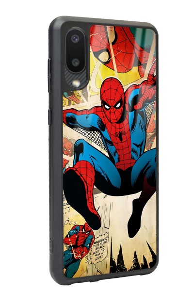 Samsung A-02 Spider-man Örümcek Adam Tasarımlı Glossy Telefon Kılıfı