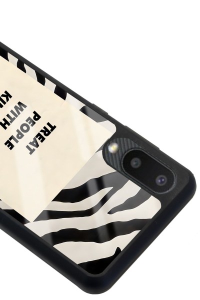 Samsung A-02 Zebra Motto Tasarımlı Glossy Telefon Kılıfı