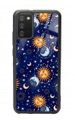 Samsung A-02s Ay Güneş Pijama Tasarımlı Glossy Telefon Kılıfı