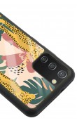 Samsung A-02s Çiçekli Leopar Tasarımlı Glossy Telefon Kılıfı
