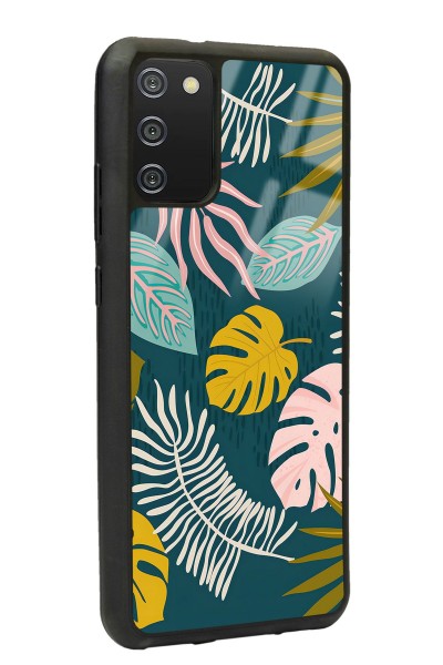 Samsung A-02s Color Leaf Tasarımlı Glossy Telefon Kılıfı