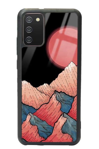 Samsung A-02s Dağ Güneş Tasarımlı Glossy Telefon Kılıfı