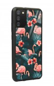 Samsung A-02s Flamingo Leaf Tasarımlı Glossy Telefon Kılıfı
