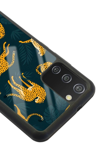 Samsung A-02s Leaf Leopar Tasarımlı Glossy Telefon Kılıfı