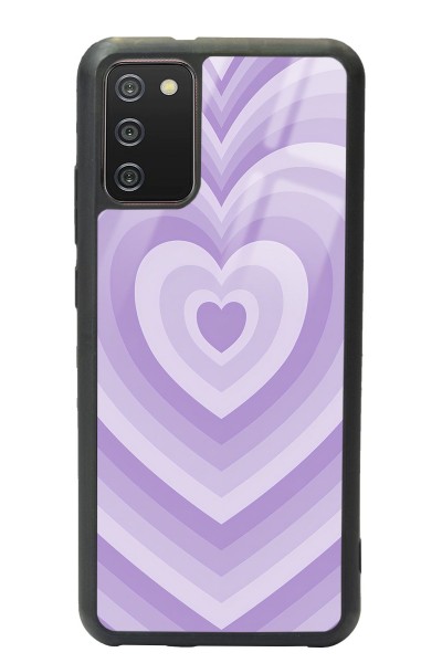 Samsung A-02s Lila Kalp Tasarımlı Glossy Telefon Kılıfı