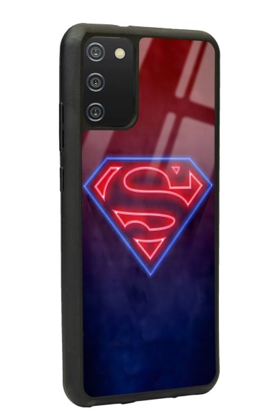 Samsung A-02s Neon Superman Tasarımlı Glossy Telefon Kılıfı