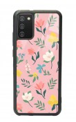 Samsung A-02s Pinky Flowers Tasarımlı Glossy Telefon Kılıfı