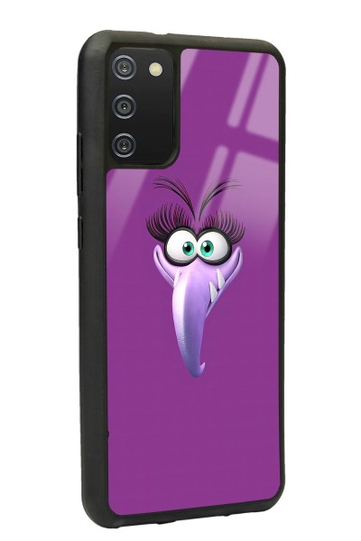 Samsung A-02s Purple Angry Birds Tasarımlı Glossy Telefon Kılıfı
