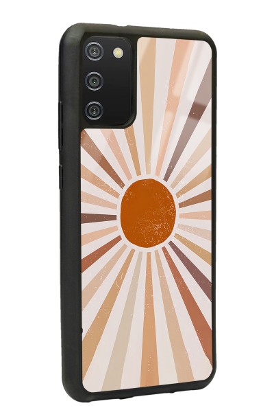 Samsung A-02s Retro Güneş Tasarımlı Glossy Telefon Kılıfı