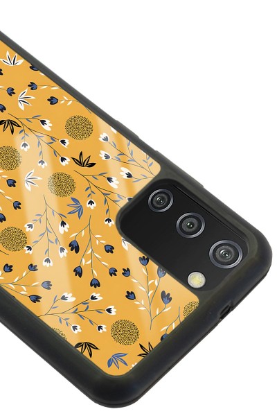 Samsung A-02s Sarı Bindanlı Tasarımlı Glossy Telefon Kılıfı