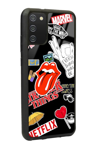 Samsung A-02s Sticker Tasarımlı Glossy Telefon Kılıfı