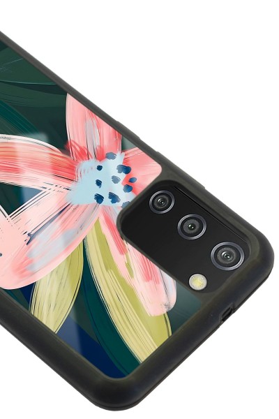 Samsung A-02s Suluboya Çiçek Tasarımlı Glossy Telefon Kılıfı
