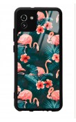 Samsung A-03 Flamingo Leaf Tasarımlı Glossy Telefon Kılıfı
