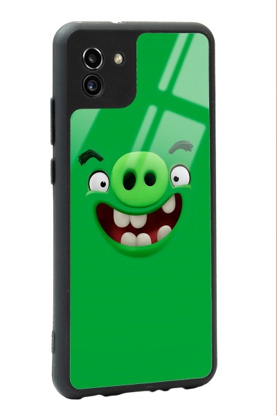 Samsung A-03 Green Angry Birds Tasarımlı Glossy Telefon Kılıfı