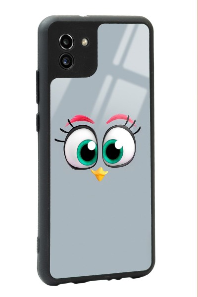 Samsung A-03 Grey Angry Birds Tasarımlı Glossy Telefon Kılıfı