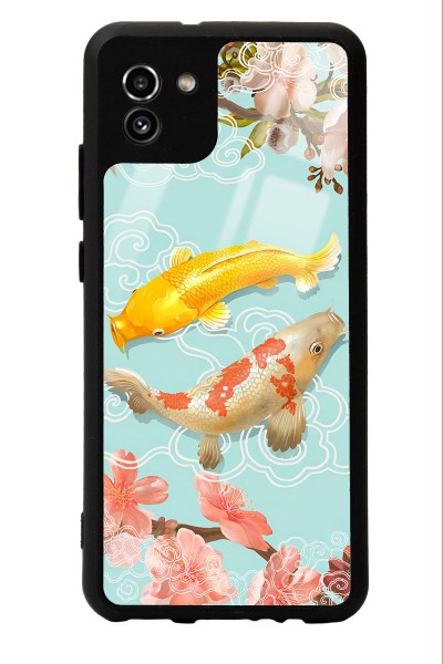 Samsung A-03 Koi Balığı Tasarımlı Glossy Telefon Kılıfı