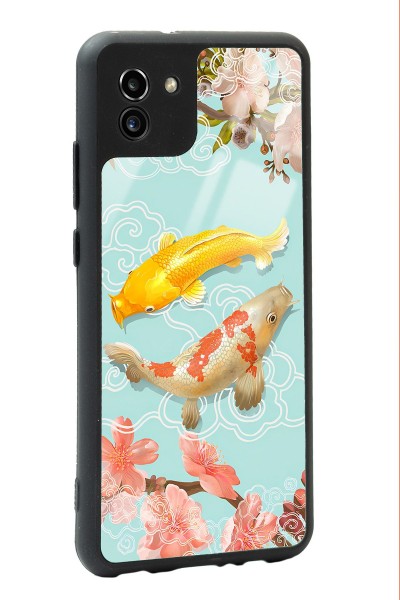 Samsung A-03 Koi Balığı Tasarımlı Glossy Telefon Kılıfı