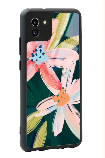 Samsung A-03 Suluboya Çiçek Tasarımlı Glossy Telefon Kılıfı