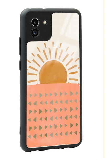 Samsung A-03 Suluboya Güneş Tasarımlı Glossy Telefon Kılıfı