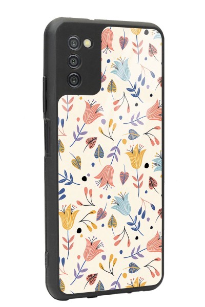 Samsung A-03s Beyaz Bindanlı Tasarımlı Glossy Telefon Kılıfı