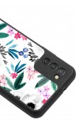 Samsung A-03s Beyaz Çiçek Tasarımlı Glossy Telefon Kılıfı